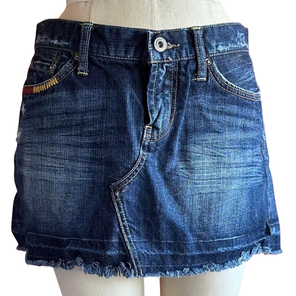 Lucky Brand Skirt Womens Size 6 Blue Western Classic Rodeo Retro Girlie